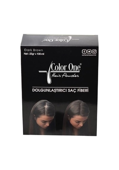 Color One Dark Brown Saç Fiberi 25 Gr + 100 Ml Siyah