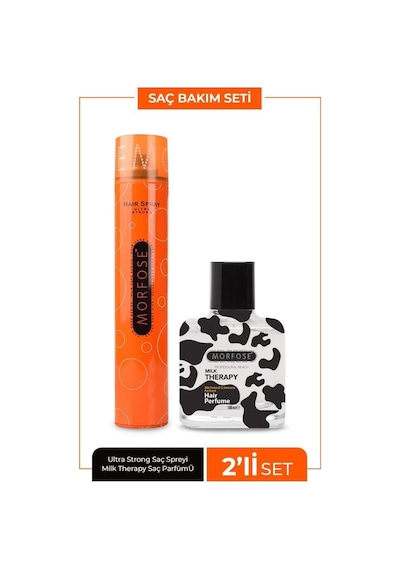 Morfose Ultra Strong Saç Spreyi 400 ML + Milk Therapy Saç Parfümü 100 ML