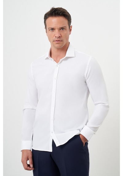 Morven Erkek Beyaz Pamuk Baskılı Desenli İtalyan Yaka Slim Fit Gömlek 25mc004015600 Beyaz Beyaz Morven Erkek Beyaz Pamuk Baskılı Desenli İtalyan Yaka Slim Fit Gömlek 25mc004015600 Beyaz Beyaz