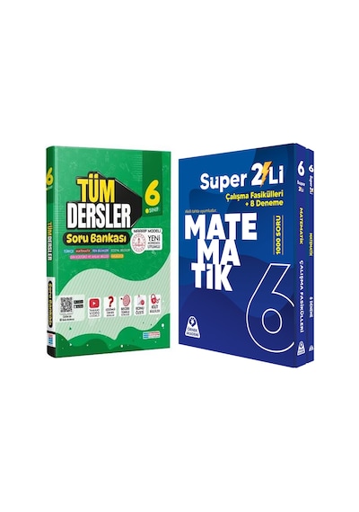 Evrensel İletişim 6. Sınıf Tüm Dersler Ve Örnek Akademi Süper İkili Matematik Seti 2 Kitap