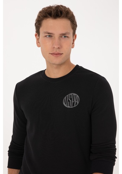 U.S. Polo Assn. Erkek Regular Fit Bisiklet Yaka Siyah Sweatshirt 50308717-VR046
