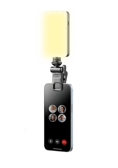 Rgb Led Telefon Selfie Işığı Şarjlı Mini Video Çekim Lambası 3000 Mah Canlı Yayın Işığı 2900-9000k Siyah Kırmızı
