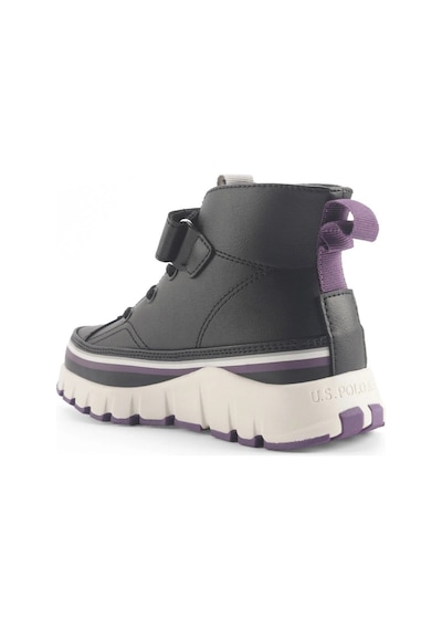 U.S. Polo Assn. Keltes 4pr Kız Çocuk Bilekli High Sneaker Siyah/mor Siyah - Mor