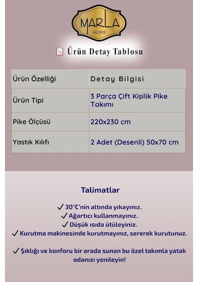 Çift Kişilik Pike Takımı Battal Boy 220x230 Cm Çok Amaçlı Yatak Örtüsü & Battaniye Pembe Siyah