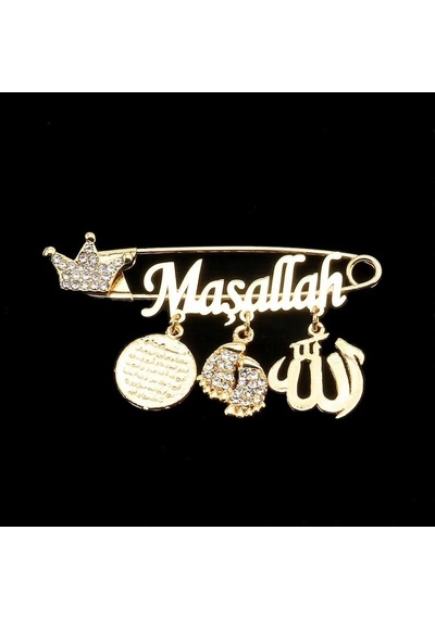 Sahiaksesuar Maşallah Yazılı Bebek Yaka Iğnesi 37