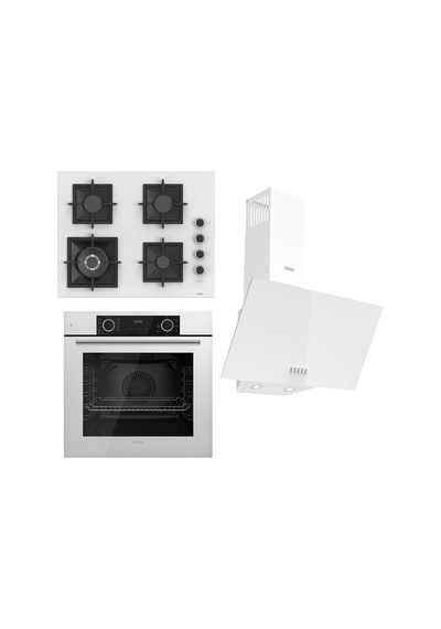 Ferre Flameart SC Serisi SC406-WFA  -  XE63CB  - D087 Beyaz Ankastre Set