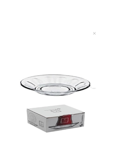 Paşabahçe 54411 Optikli Çay Tabak 12 Adet Şeffaf