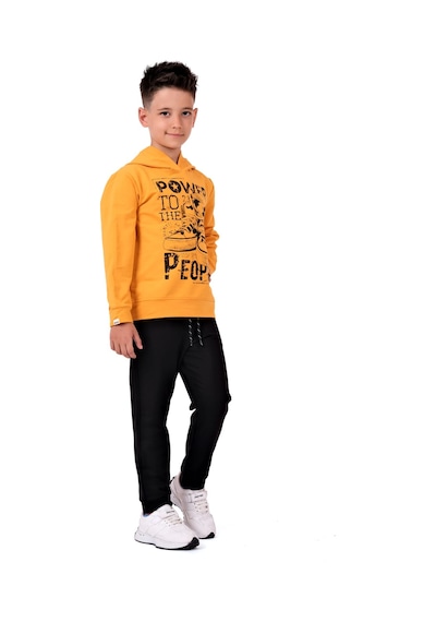 Mnk Baby & Kids Power Baskılı Kapşonlu Çocuk Eşofman Mnk0616 Somon