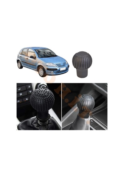 Citroen C3 Mk1 Manuel Uyumlu Vites Kılıfı Masajlı Mat Siyah