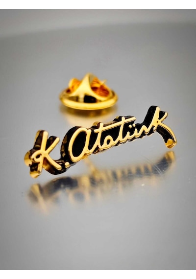 Yörük Tasarım 4 Lü Yaka Rozeti Gold Set Altın