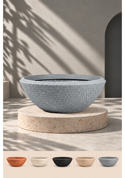 Bostann Dekoratif Saksı - Boho 290 - 157l - Gri