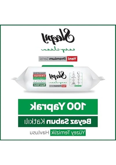 Beyaz Yüzey Temizlik Havlusu Mendili, 100 Yaprak, Sabun Katkılı