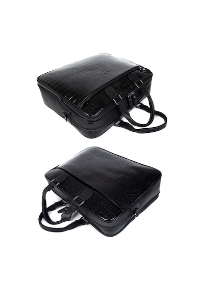 Kangaroo Kıngdom Hakiki Dana Derisi Evrak Çantası Laptop Unisex Kangaroo K. 7763Cs Siyah