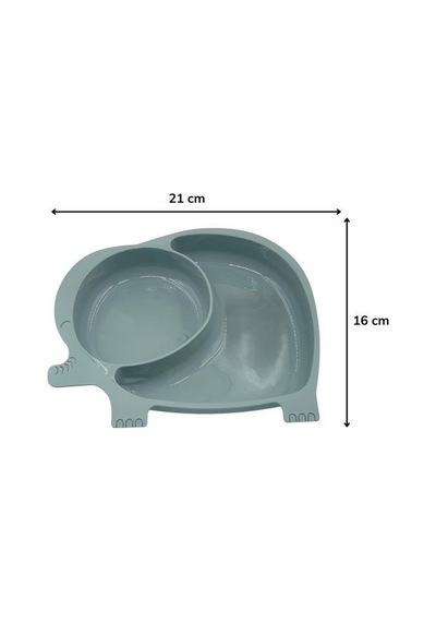 Buffer Bebek Ve Çocuk İçin Sevimli Fil Model Desenli Yemek Bebek Mama Kabı Bölmeli Tabak Diğer