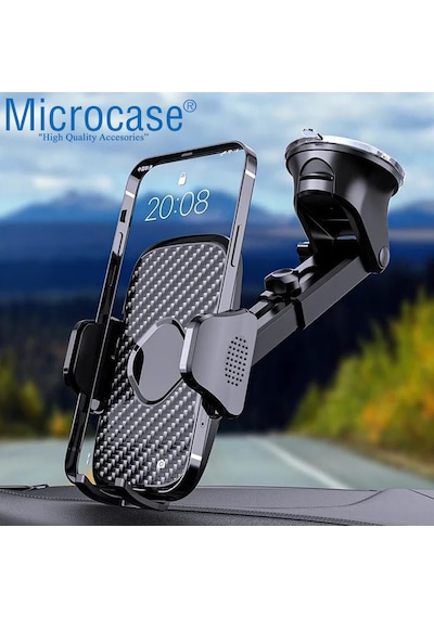 Microcase Vantuzlu Ayarlanabilir Başlıklı Araç İçi Telefon Tutucu - Al5077 -