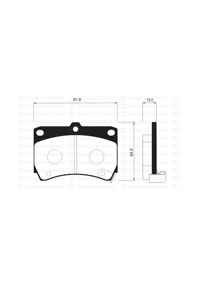 Sangsın Sp1067 Ön Fren Balata Mazda 323 1.6l B6 Bg 89-95 / 1.5l Z5 Dohc Ba 96-98 Bry73323za- B5y63323z-wva21655