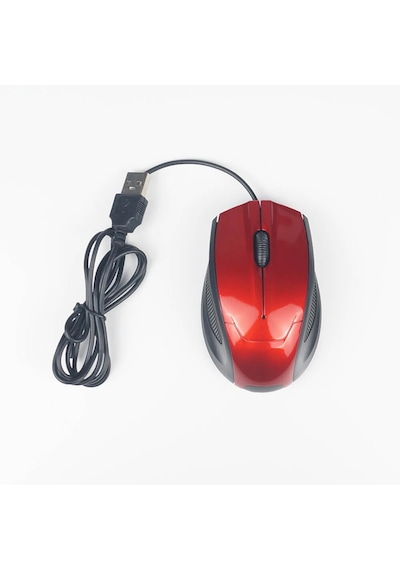 Kablolu Usb Optik Mouse 1600 Dpi Optic Maus Fare - Kırmızı 519129410