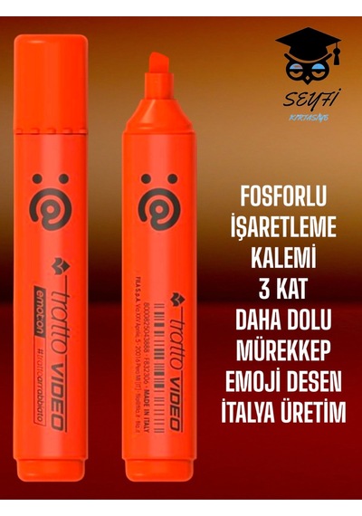 Fosforlu İşaretleme Kalemi 3 Kat Daha Dolu Mürekkep İtalya Üretim Pembe