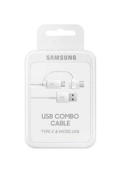 Samsung Uyumlu EP-DG930DWEGWW Micro USB & Type-C Şarj Kablosu 1.5 M Beyaz