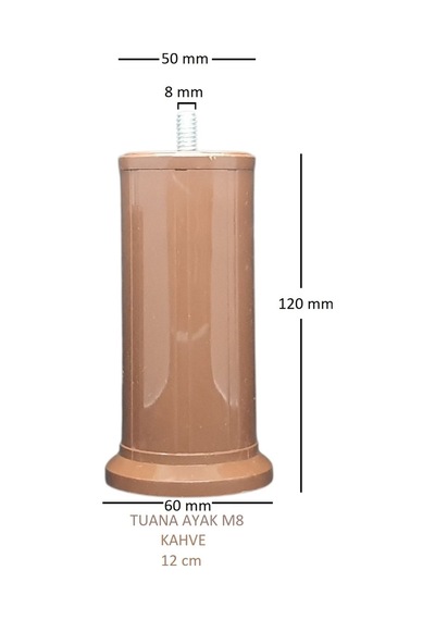 Tuana Ayak 12 cm M8 Cıvatalı Kahve