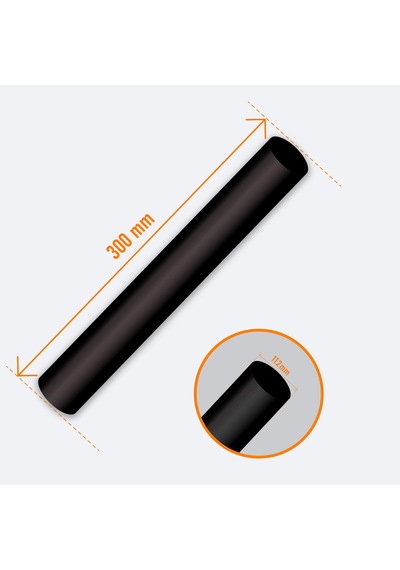 4 Adet Sıcak Silikon Tabancası İçin Mum Silikon 11x300mm - Siyah