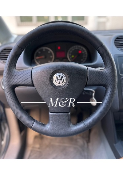 Volkswagen Caddy  Kaplama Deri Direksiyon Kılıfı Siyah