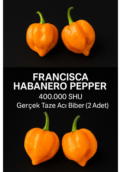 Francısca Habanero Pepper / 400.000 Scoville - Gerçek Taze Acı Biber