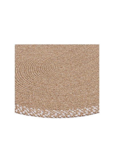 Koza Halı Cesta El Yapımı Pamuklu Natural Bej Jüt Hasır Dekoratif Kilim 903 Naturel