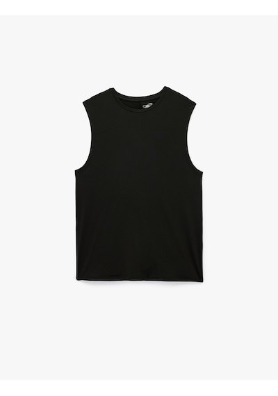 Koton Rahat Kalıp Kolsuz Bisiklet Yaka Basic Spor Atlet Siyah 6sam30013nk