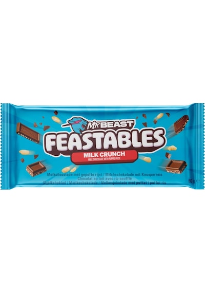 Mr Beast Feastables Peanut Butter - Milk Chocolate - Milk Crunch Sütlü Çikolata 3'lü Tadım Pakedi