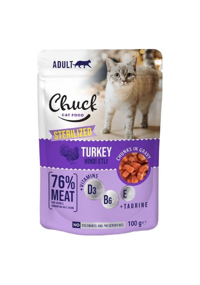 Sterilized Hindi Etli Kısırlaştırılmış Kedi Konservesi - 100 G.
