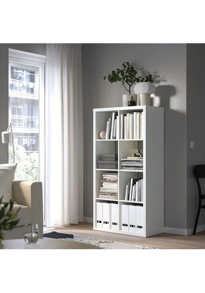 Ikea Kallax Açık Raf Ünitesi, Parlak Beyaz 77x147 Beyaz - Beyaz