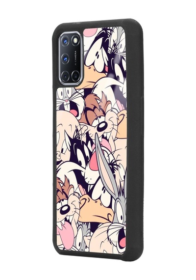 Oppo A72 Disney Character Tasarımlı Glossy Telefon Kılıfı Siyah