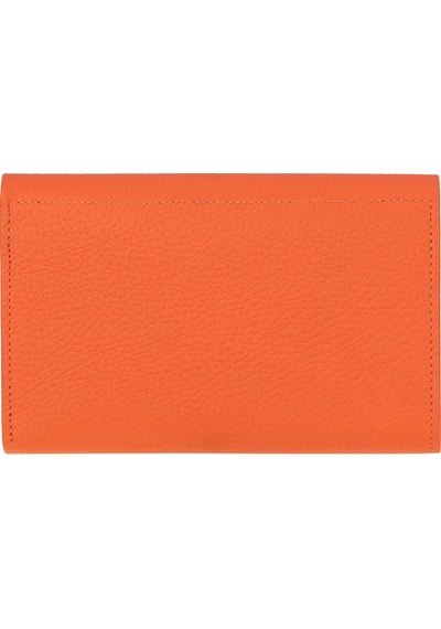 Bloominbag Arc Wallet Terracotta Pebble Hakiki Deri Kartlıklı Manyetik Cüzdan Turuncu