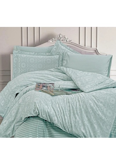 Jardin Bambu Jakar Kumaş Mint Ikili Oksford 60x80 Cm Yastık Kılıfı -1354 Çok Renkli