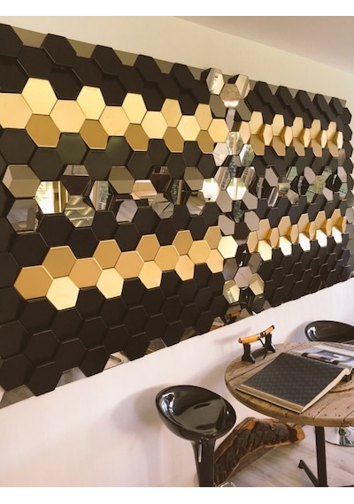 3d Mozaik 1 M2 Duvar Tavan Panel Siyah