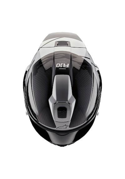 Alpinestars Supertech R10 Carbon Element Spor Motosiklet Kaskı Siyah Gümüş