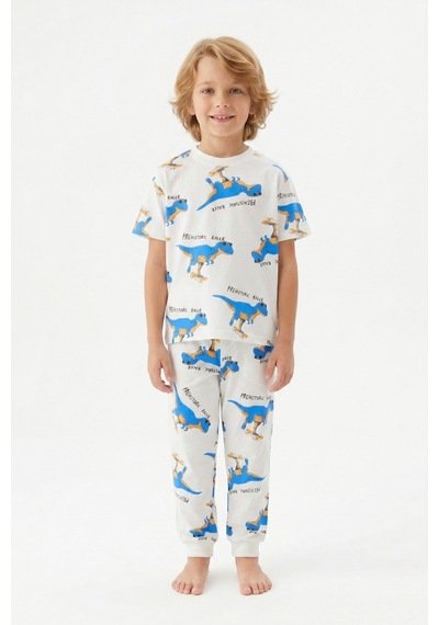 Isobel Kids İsob Dinozor Desenli %100 Pamuk Erkek Çocuk Kısa Kollu Pijama Takımı 3-8 Yaş 9110125 Renkli Isobel Kids İsob Dinozor Desenli %100 Pamuk Erkek Çocuk Kısa Kollu Pijama Takımı 3-8 Yaş 9110125 Renkli