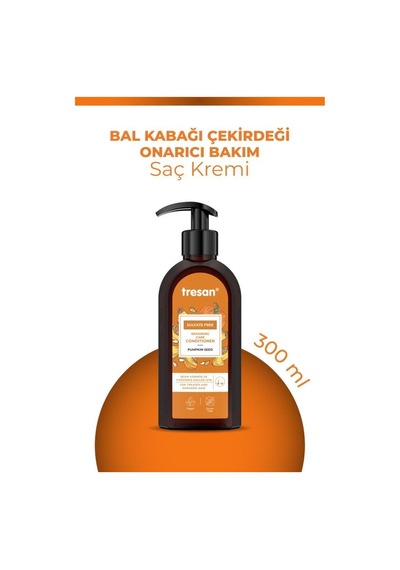 Tresan Bal Kabağı Çekirdeği Onarıcı Sülfatsız Bakım Saç Kremi 300 Ml