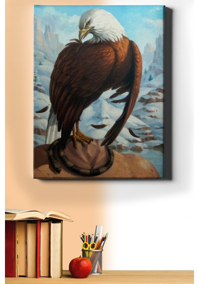 Webstyle Sayılarla Boyama Seti Kasnaklı Kartal Ve Yüz 40 X 50 Cm