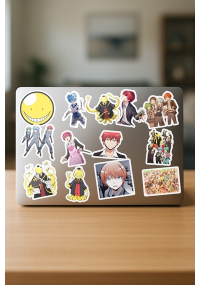 Suikast Sınıfı Assassination Classroom Ansatsu Kyoushitsu Anime Sticker Paketi 20 Adet Çok Renkli