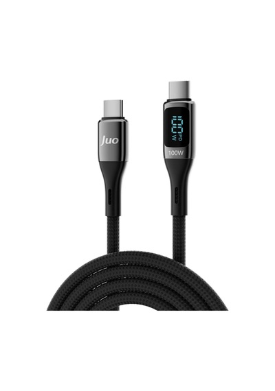 100w 5a Qc4.0 Dijital Led Ekranlı E-mark Çipli Usb Pd Type-c Hızlı Şarj Ve Data Kablosu 2 Metre
