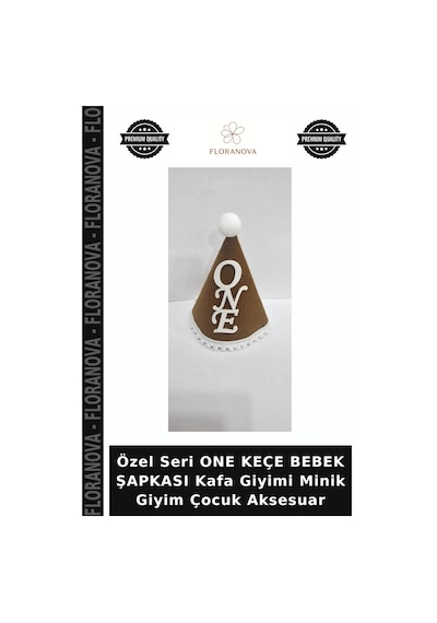 Floranova Özel Seri One Keçe Bebek Şapkası Kafa Giyimi Minik Giyim Çocuk Aksesuar Çok Renkli