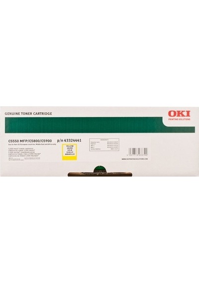 Okı C5550 43324441 Sarı Toner - C5550-C5800-C5900