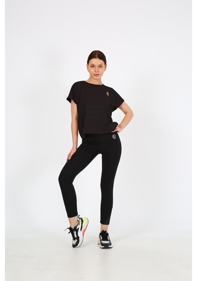 Sportonex So21s004 Run Poly T-shirt Kadın T-shirt Siyah
