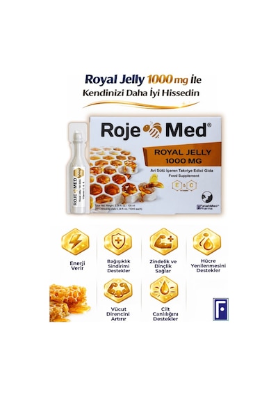 Royal Jelly 1000 Mg Arı Sütü Fresh Vitamin C & E 10 Shot 2'li Avantaj Paketi