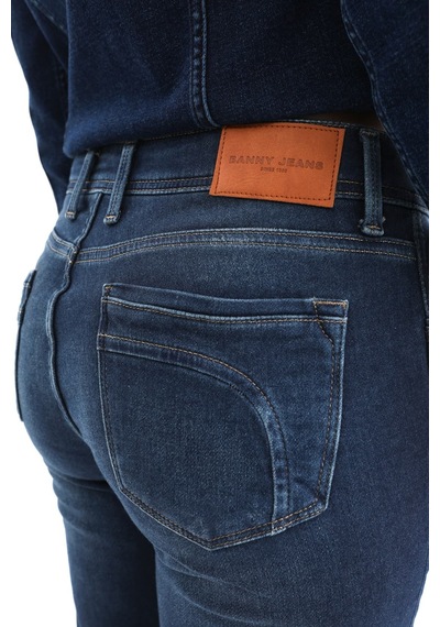 Kadın Likralı Straight Fit Jean Pantolon 001
