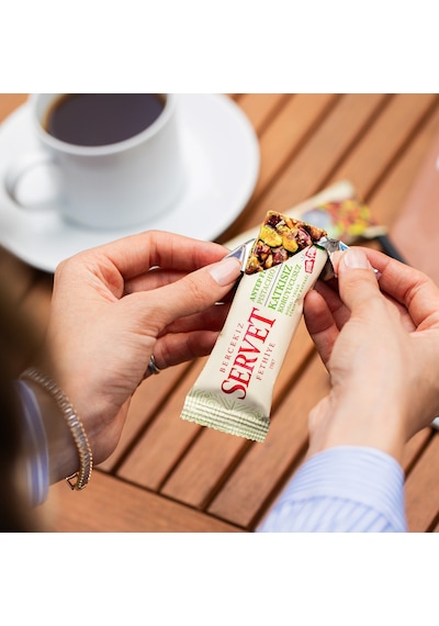 Servet Şekeri Meyveden Antep Fıstığı Krokan Bar 20g 6'lı Paket