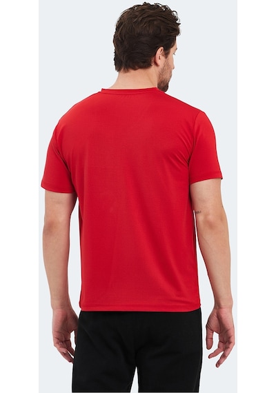 Slazenger KATRIINA Erkek V Yaka Kırmızı Tişört