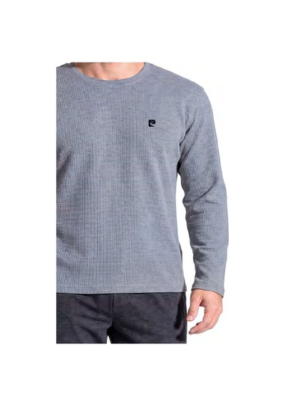 Pierre Cardin 6145 Erkek Uzun Kollu Bisiklet Yaka Pijama Takımı -gri
